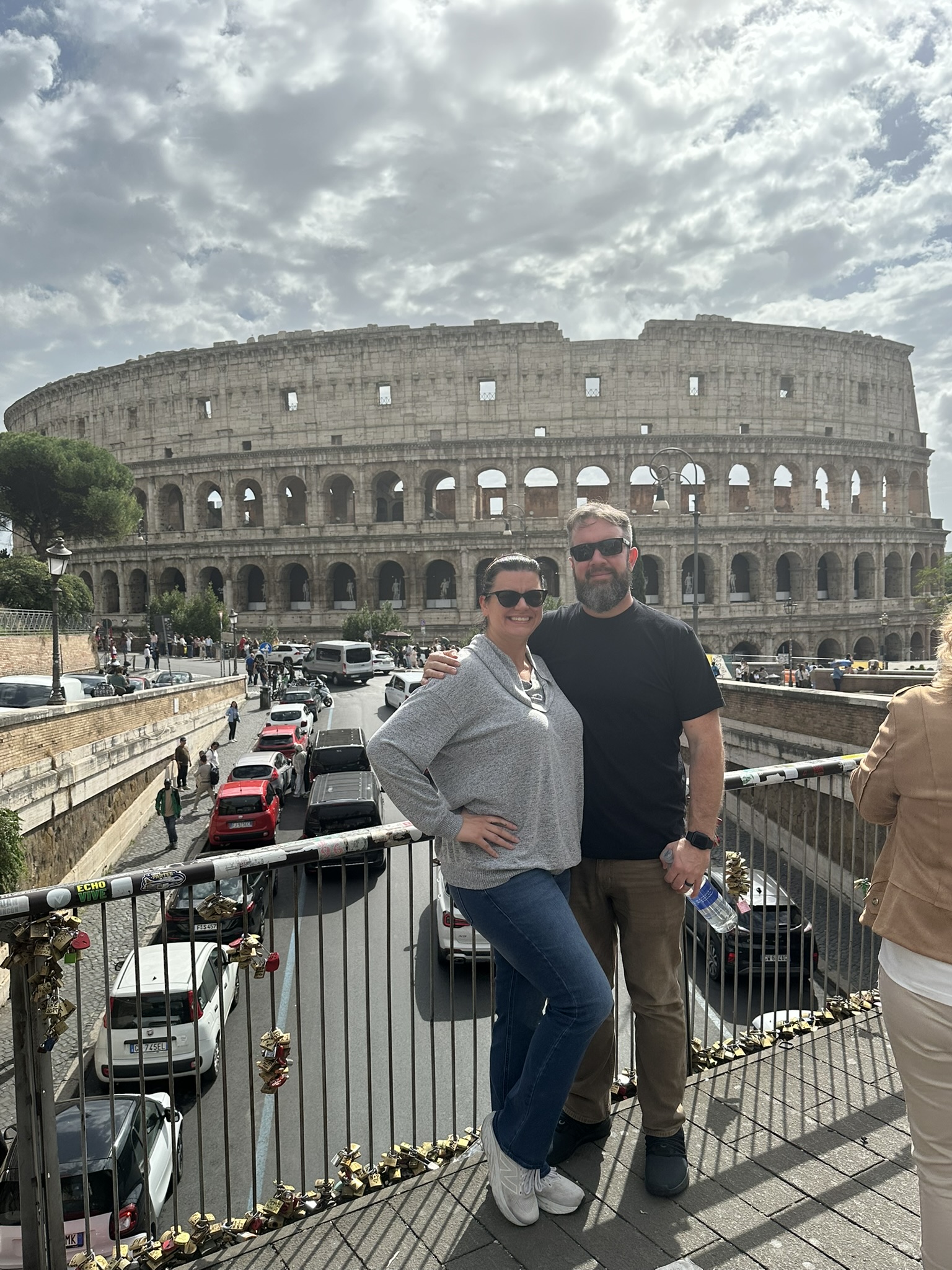 Josh and Kalie near the Colosseum during our return trip to Rome