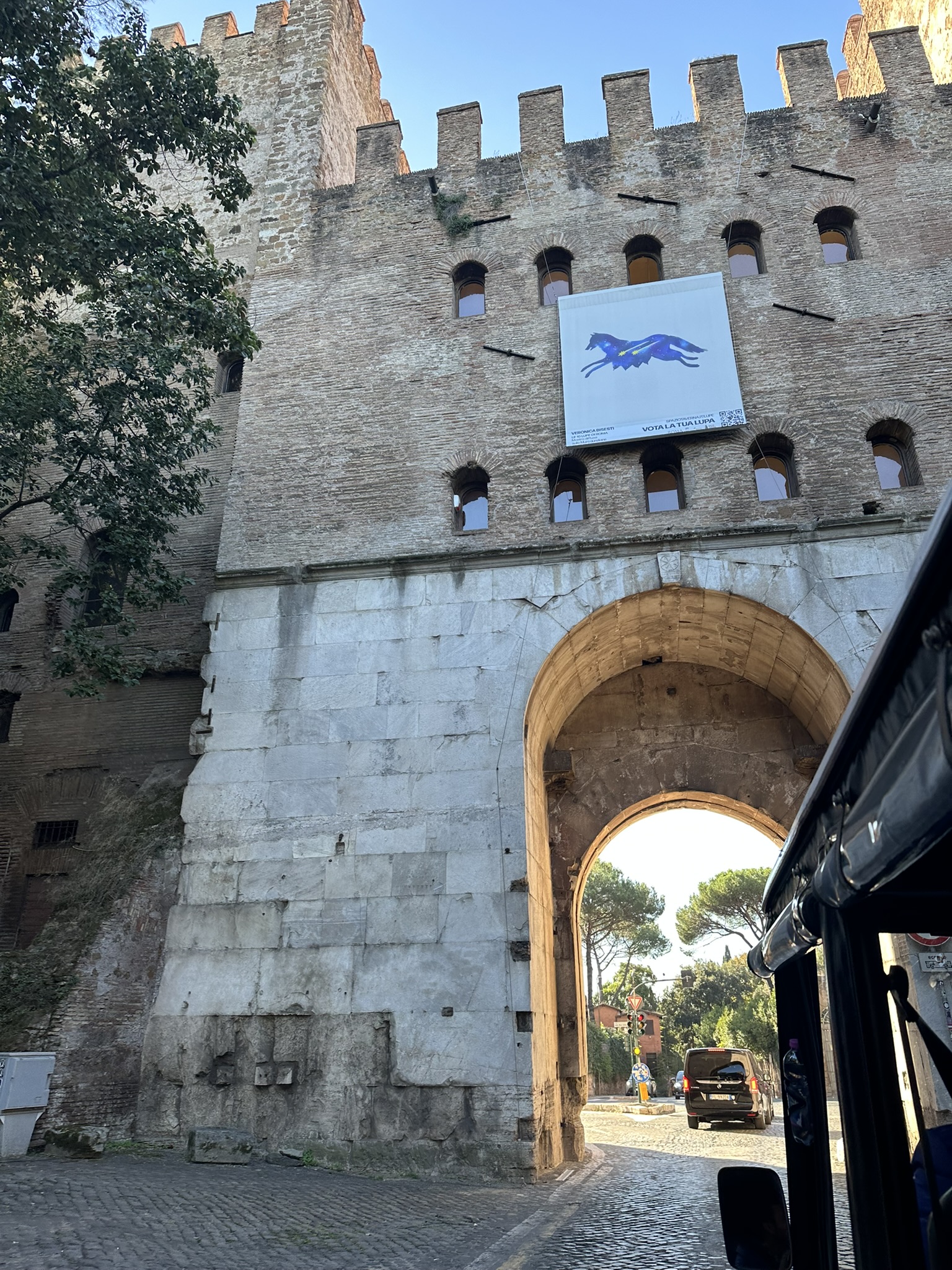 Porta San Sebastiano, the historic gate leading to the Appian Way in Rome