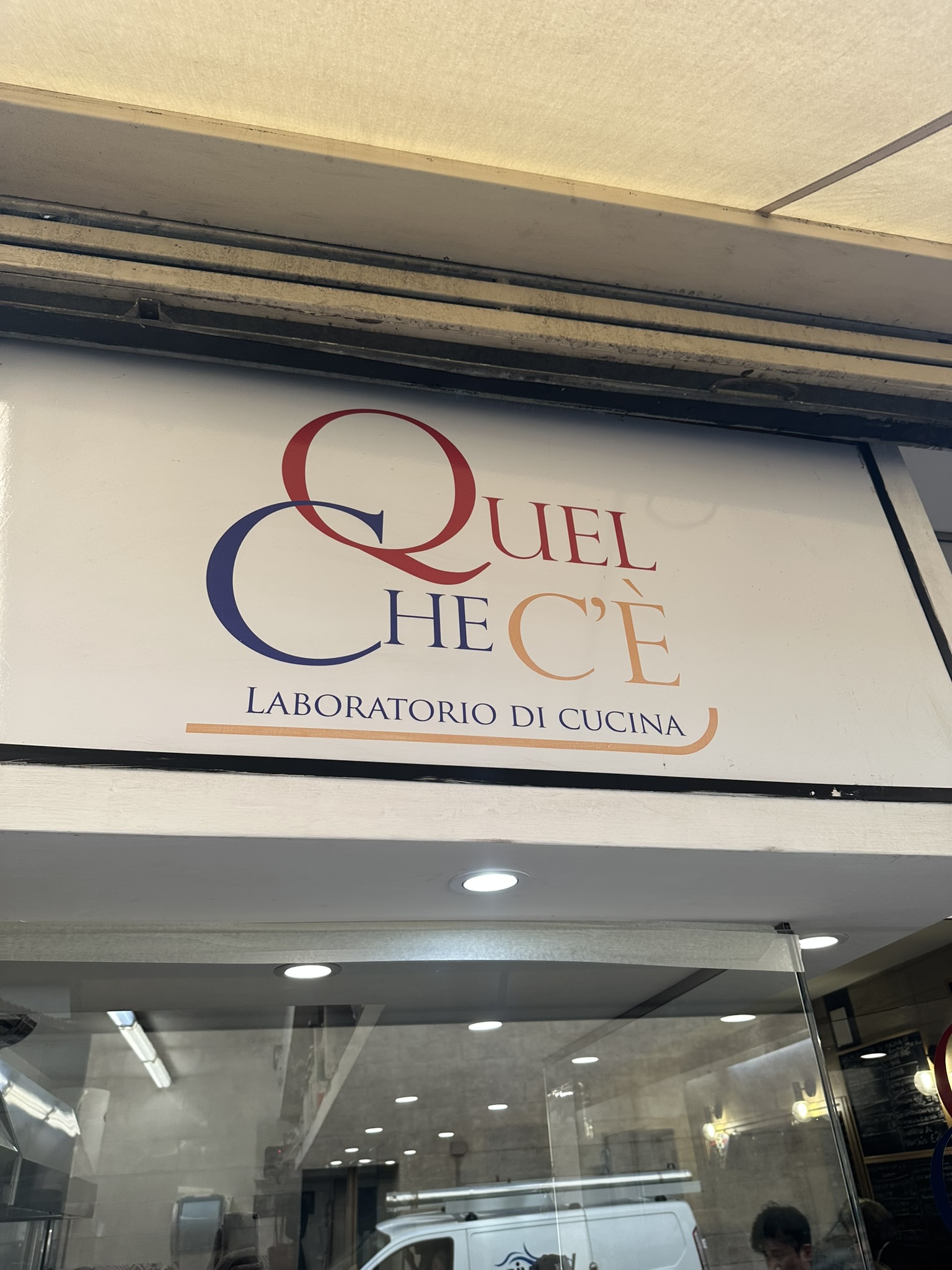 Quel Che C'è restaurant during our final lunch in Rome