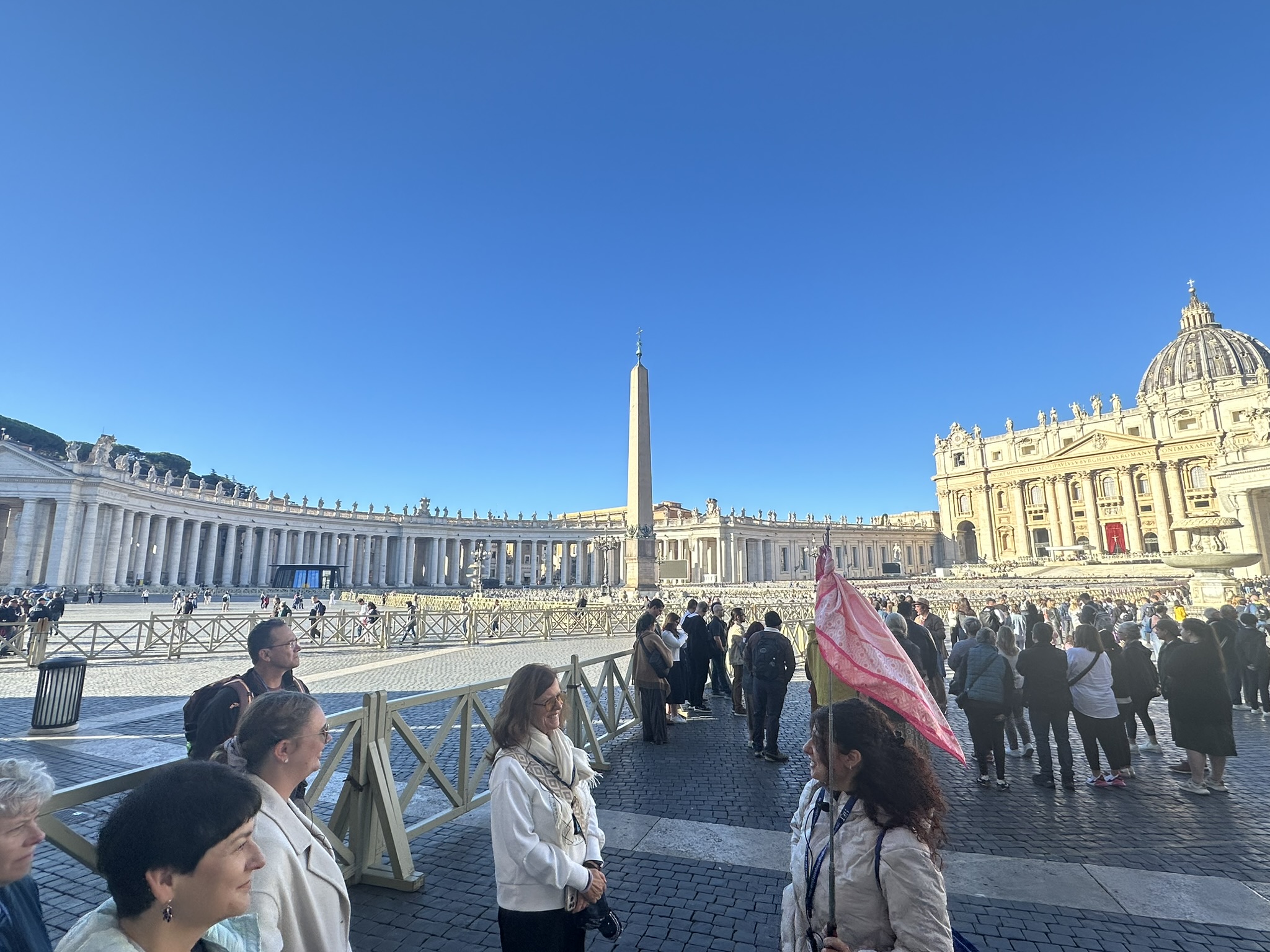 St. Peter's Square and its monumental colonnades in Vatican City